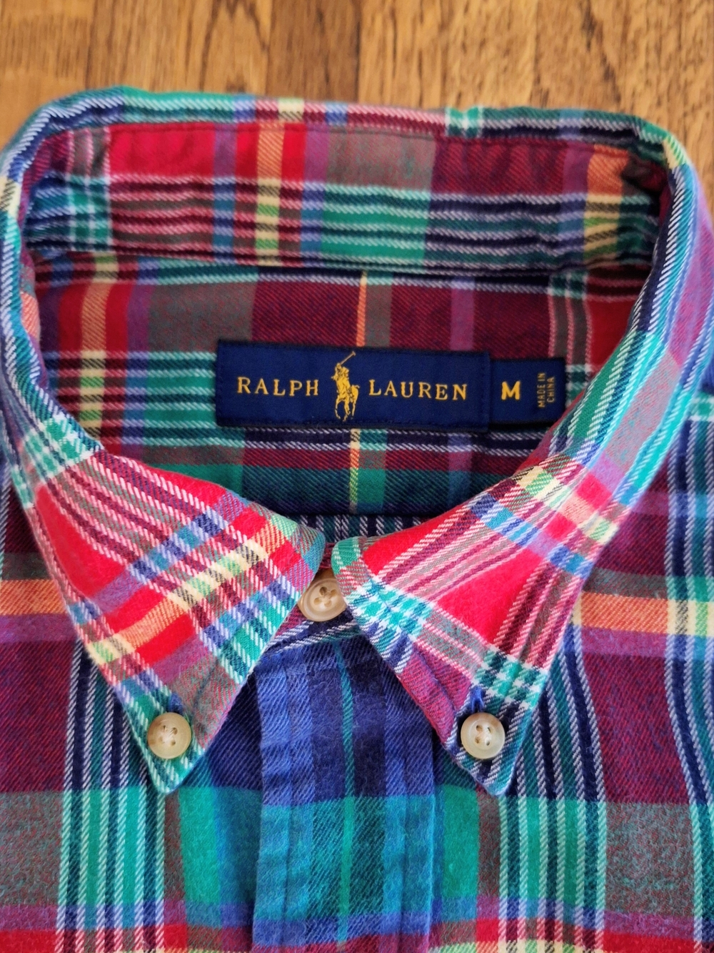 Ralph Lauren Multicolor Plaid Button-Down Shirt with Pink, Green & Blue